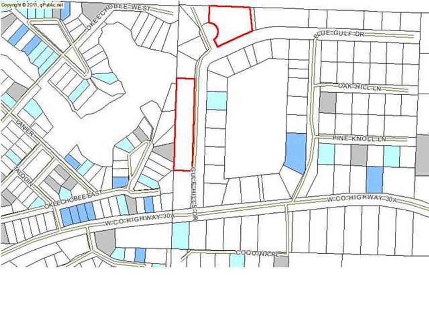 THIS LOT IS JUST OFF 30-A, NORTH OF DRAPER LAKE...Property consists of two separate lots. Gulf Hills Estates Lots 3-7 & 12-14 Blk A. After turning North onto Gulf Hills Drive, Lot starts after first building on the left, after gravel parking lot at dirt road. Look for sign. See Property Appraisal Map for details.