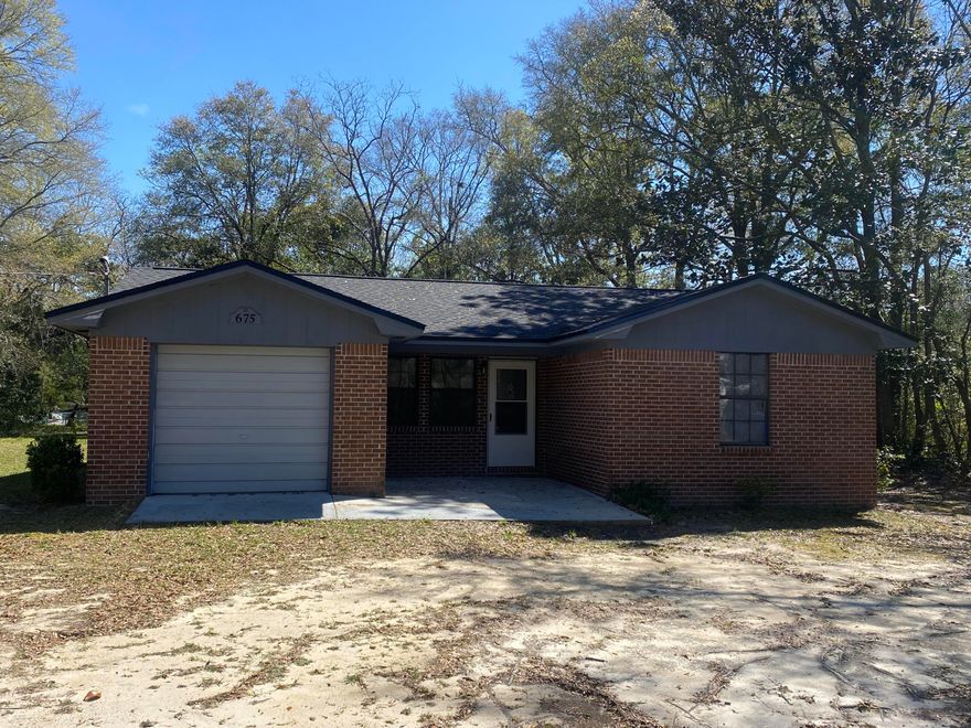 This completely remodeled and updated 3BR 1BA brick home is in the heart of DeFuniak Springs just blocks from Lake DeFuniak. All new Luxury Vinyl Plank flooring and new paint throughout makes this home move-in ready. The home is situated on a large lot with plenty of space in the backyard for a patio or pool.Roof was replaced in March 2020.