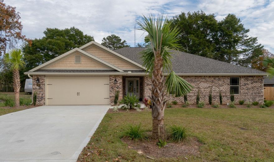 Make sure and ask your agent to forward you the Matterport 3D tour. New construction in the heart of Fort Walton Beach is a rare find! This all brick home is virtually maintenance free. From the neutral paint palate to the mix of 18'' ceramic tile and luxury vinyl wide plank flooring in the living areas, this home is sure to please. Notice the oil rubbed bronze lighting fixtures throughout the home that add to its elegance. The kitchen nicely appointed with richly stained maple cabnitrey, sleek granite, and LG stainless appliances. Don't miss the center island, it's great space for meal preparation! The kitchen looks out to the family room which features double tray ceiling with indirect