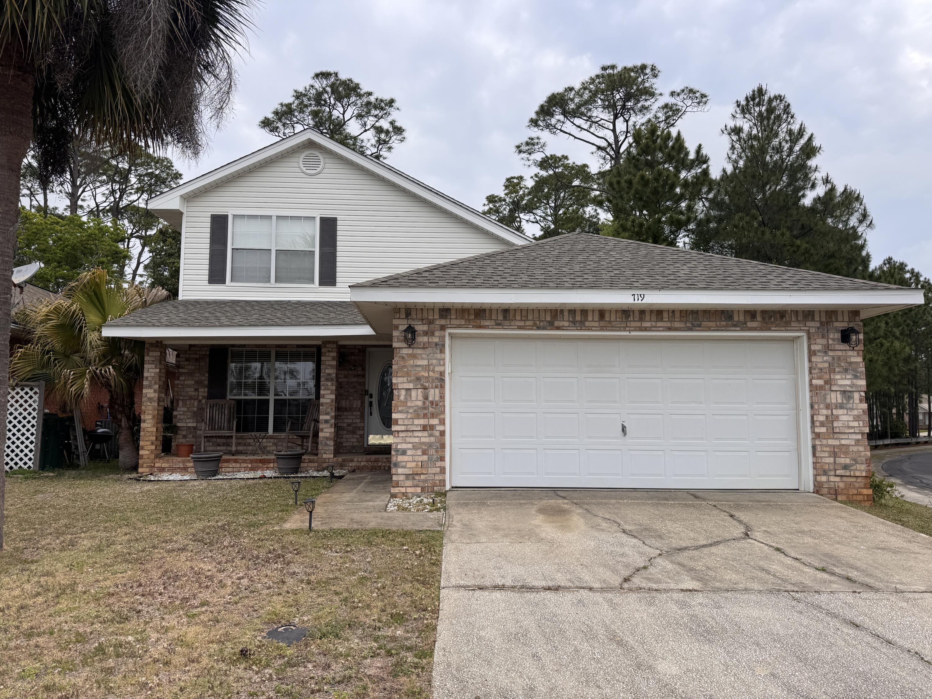 Welcome to corner-lot charm in Marsh Harbor! This bright and inviting two-story home sits right across from the pond and feels like your own private escape. Inside you'll find four generously sized bedrooms (with walk-in closets!) and 2.5 bathrooms. The primary bedroom is conveniently located downstairs, perfect for privacy and ease.The living area is open and airy with vaulted ceilings. The kitchen's a standout - granite countertops, stainless steel appliances, and plenty of space to cook or host. This neighborhood is tucked along the Santa Rosa Sound with deeded water access. There's even a private boardwalk that leads to a peaceful beach area just for neighborhood residents. Launch a paddleboard, watch the dolphins, or just catch the sunset - it's truly something special.

You're only minutes from the beach, shopping, and the military bases, but it feels like a world away in all the best ways!