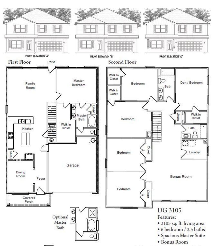 TO BE BUILT, Est Completion Fall 2025. Welcome to HIDDEN PINES by Adams Homes. Located just 30 minutes to Navarre Beach, with close proximity to schools, shopping and much more. This home is 3-sided brick with Hardi design front, 2 car automatic garage, sprinklers with timer, and a sodded yard with a landscaping package. This must see 3105 sq ft home has 6 bedrooms, a bonus room and 3 and a half bathrooms! The first floor master bedroom has a massive walk in closet and ensuite with garden tub.