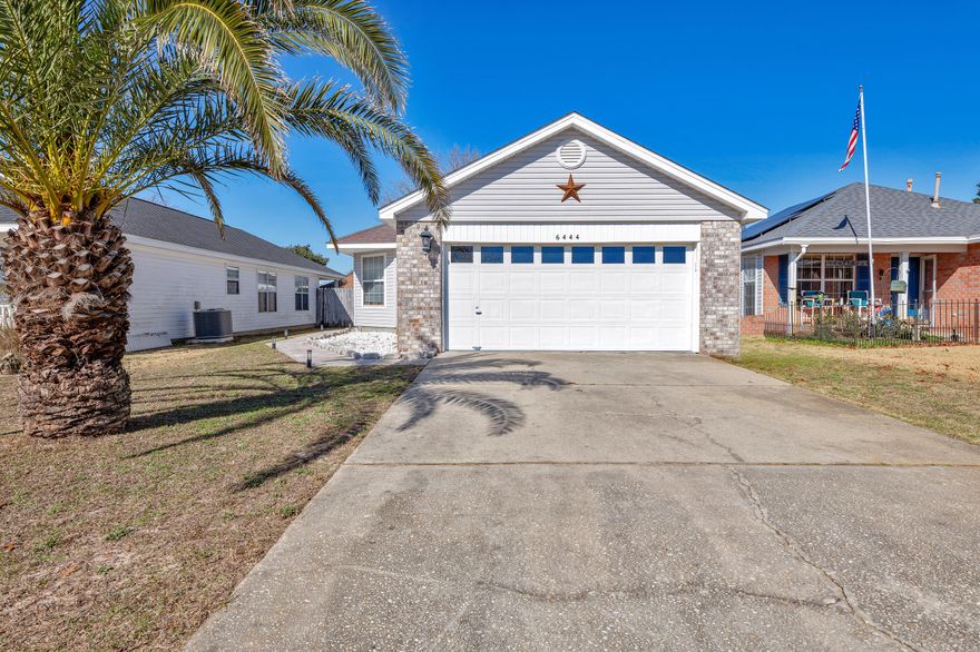 Midway's newest listing is nestled within a cozy cul-de-sac street and has deeded access to the Santa Rosa Sound! This beautiful home comes with new 2022 stainless steel kitchen appliances, as well as, a table and built-in bench seating. No need to search for a washer and dryer, this Gulf Breeze house includes both! Take in the views of the backyard from the comfort of the air-conditioned Florida room, or step outside and relax by the in-ground fire pit. Enjoy the luxury of underground utilities and taking a stroll outdoors on the sidewalks found throughout this waterfront community. Stop for a quick break at the picnic area, play in the park, or soak up gorgeous views of the Santa Rosa Sound from the dock. Make your private appointment to view this lovely home today!