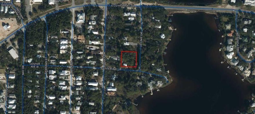 Attention Builders!!! 3 Lots 50x150 each totaling 0.51 of an acre on the south side of 30a! Build your dream home or homes with possible view of Eastern Lake. 2 Blocks from Eastern lake beach access and 3 blocks from Ramsgate beach access. There is an older tiny home on property that carries no value. Top right corner of the lot has wetlands that can be mitigated. See attached survey and wetlands study.