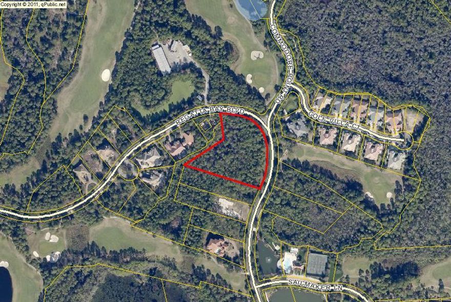 Seller says MAKE OFFER This is an opportunity to buy the largest lot in Regatta Bay with 2.33 acres of land and conservation area. We have done a wetland survey and there is .84 acres of uplands ready to build on! See documents for the information. This is an incredible subdivision with a fantastic golf course and resort style amenities.