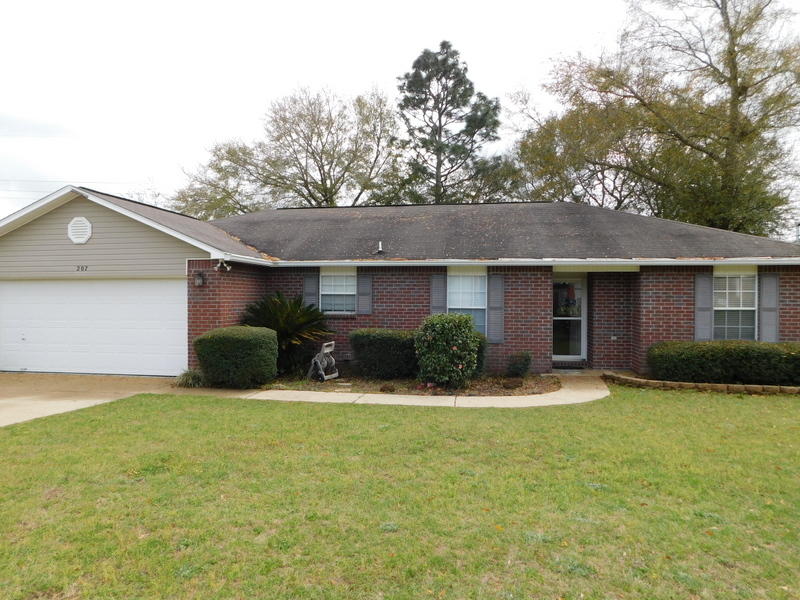 Wonderful home in South Crestview with a brand new roof being installed right now! Three bedrooms in a split bedroom floor plan, a large laundry room, and fresh paint through out the home. There is a dining room at the entry area and a sunny breakfast nook off the kitchen that over looks the back yard. The master bedroom has a nice master bathroom with a double vanity and dressing area. The carpets are in great shape and this a turn key home ready to enjoy. Located on a quiet street south of I-10 this is a rare find at this price and in this location. Come by and take a closer look at this nice home before it is SOLD!