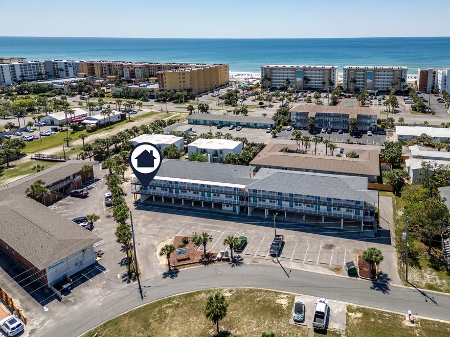 Welcome to unit 101 at Sandy Point Condo on Okaloosa Island! This fully renovated property is ready for its new owner. Featuring 1 bedroom and 1 bathroom, this condo is ideal for short-term vacation rentals, just a short 3-minute stroll from the stunning white sand beaches of the Gulf of Mexico. These units have been known to generate over $30k to $40k in rental income! The open floor plan boasts a modern kitchen with white shaker cabinets, granite countertops, and stainless steel appliances. Luxury Vinyl Plank flooring runs throughout the space, complemented by a tongue and groove ceiling, new fixtures, and a beautifully updated bathroom that includes a washer/dryer unit. The master bedroom is equipped with a high queen-sized bed and plush bedding, ensuring a comfortable night's sleep. A custom storage unit on the far wall adds extra space, while the large closet accommodates all your belongings. This unit is conveniently located just minutes from shopping, dining, and entertainment options on Okaloosa Island. The complex also had a new roof installed in 2021.

Sandy Pointe at Destin West Condos is a VA-approved community featuring 24 units, an assigned parking space in a covered garage, and 12 additional spots available for guests. Residents can take advantage of bike racks and a grilling area.