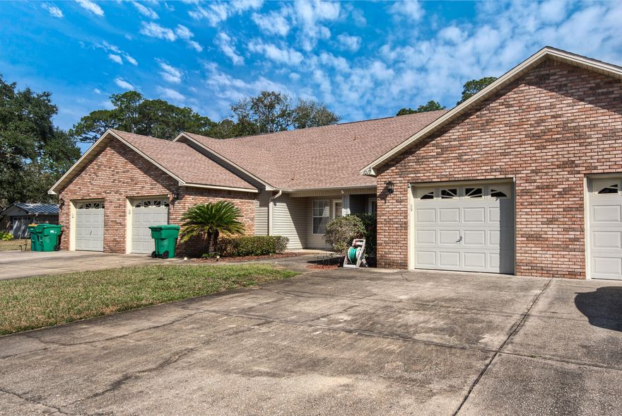 Located in a quiet, charming, well established neighborhood, this unit is not to be missed. The multilevel design features a vaulted ceiling in the living room, which leads into the eat-in kitchen. You'll notice wood floors and tile throughout the first floor - no carpet! The master bedroom is conveniently located downstairs, along with a full bath. Upstairs you will find two spacious additional bedrooms, and a second full bath. This property is perfect for a new homeowner looking for their piece of the Emerald Coast.