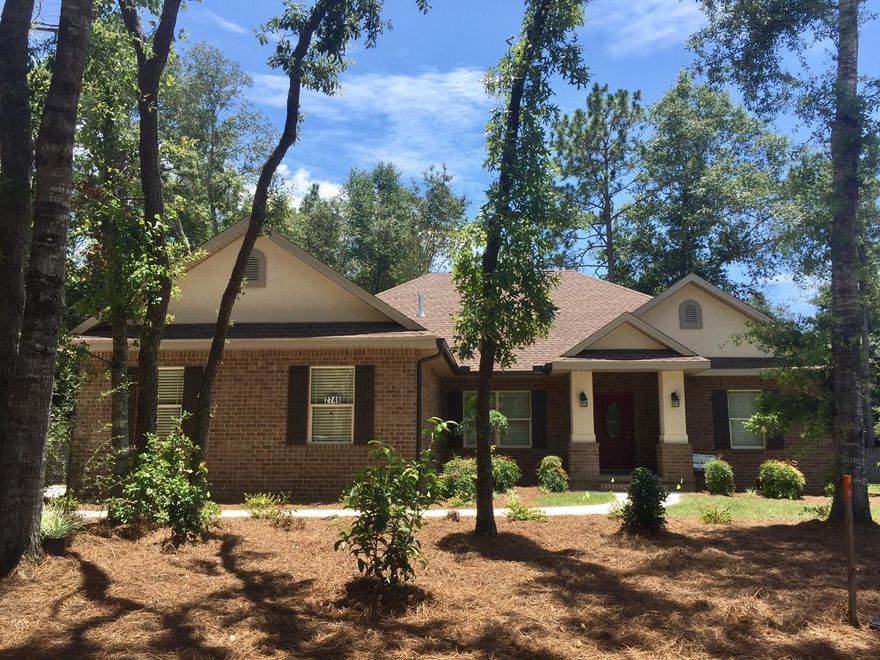 Entered for comps purposes only-custom presold by Wilson Enterprises. Beautifully upgraded home on the south end of Crestview, close to bases. Upgrades include: granite throughout, custom wood cabinetry, 9' ft ceilings throughout with a 10' coffered ceiling in living room and 10' trey in master bedroom, luxury vinyl plank flooring throughout. Both showers are fully tiled. All brick exterior with stucco accent and sprinkler system.