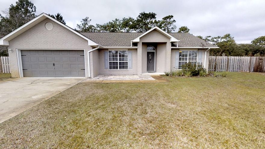 Stylish 3 bedroom 2 bath, all brick home ready to move into! This spacious home features a desirable split bedroom floor plan with an open dining and living space. The impressive main living area provides a large space to relax and gather. Stylish New wood laminate flooring throughout. The beautiful kitchen is equipped with plenty of cabinets, granite countertops, island and pantry. The sharp master bath has a separate shower, large closet and double vanity with granite countertop. The roof on this home was replaced 3 years ago with 50 year dimensional shingles. Large privacy fenced backyard on a cul-de-sac for your outdoor enjoyment. Fence was installed in 2019.