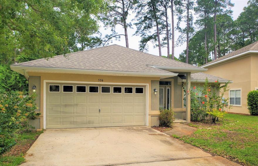 Spacious 3/2 home with private covered back porch- Home features formal living room , dining room, family room opens to kitchen with Corian counters, stainless steel appliances, separate breakfast room too! Lots of ceramic tile, Master bedroom has trey ceiling, separate shower and jetted master tub and much more. Community pool and playground is ready for your summer enjoyment! New roof with 15 yr warranty (labor, materials) and new carpet throughout the house.