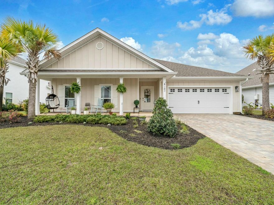 REDUCED $105,000! Live the life of luxury on 30A in this meticulously maintained, like-new home in Lakeview Subdivision; where crisp coastal architecture meets a flare of southern charm, all surrounding the expansive community pool with walking and biking paths leading to the beaches and local parks. Whether you're front porch sitting taking in the Gulf breeze or dining alfresco in your private backyard with a new extended paver patio, you will be hard pressed to find a better home for embracing the Florida lifestyle. A perfectly poised floor plan greets you with a wide foyer entryway into a light and bright open floor plan. Spacious gathering rooms separate the primary bedroom from the guest bedrooms for the utmost privacy, all while seamlessly flowing the indoor and outdoor living. Move-in ready with upgrades throughout - designer light fixtures and ceiling fans, extended paver backyard patio, extended paver driveway, front and rear gutters, new backsplash, LVP flooring throughout, quartz countertops, farmhouse sink, gas cooktop, tankless gas water heater, full sized laundry room, two car garage and tons of storage. Lakeview Subdivision is near all the hotspots for dining and shopping. Bike or golf cart to 30A, or hop in your car for a quick trip to Grand Boulevard or Silver Sands Outlet Mall.