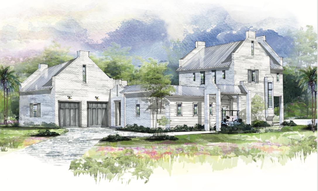 Under construction in Churchill Oaks, The Beau plan is designed by Savoie Architects and is situated on a beautiful spring-fed lake on a spacious corner lot. This stunning home offers 4 bedrooms with the master on the main level, 4.5 bathrooms, PRIVATE POOL, and 2-car garage + golf cart parking! High-end features include wire-brushed white oak floors, a mahogany courtyard door, & aluminum clad windows and doors. Outdoor living amenities include a private courtyard pool, outdoor fireside, summer kitchen, and veranda with lake views. The chef's kitchen includes beautiful quartz countertops, custom full overlay shaker style cabinets, Thermador appliances