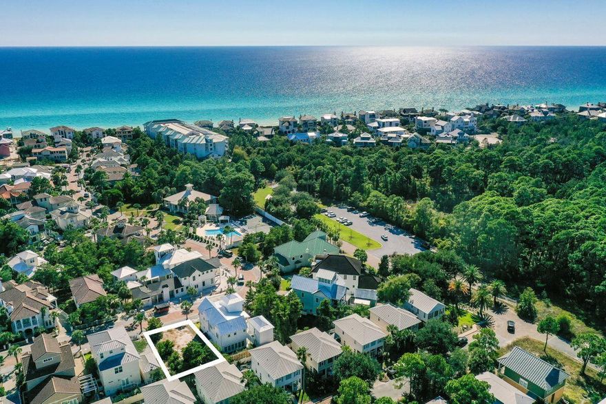 Nestled in the gated beachside Village of White Cliffs, in Blue Mountain Beach, this homesite is south of 30A, one of the last remaining inside the gates. This rental-restricted community offers a private beach access complete with rest facilities and viewing tower, luxury amenities such as a club house, heated pool, and tennis courts.  One of the highest elevations on entire Gulf of Mexico!