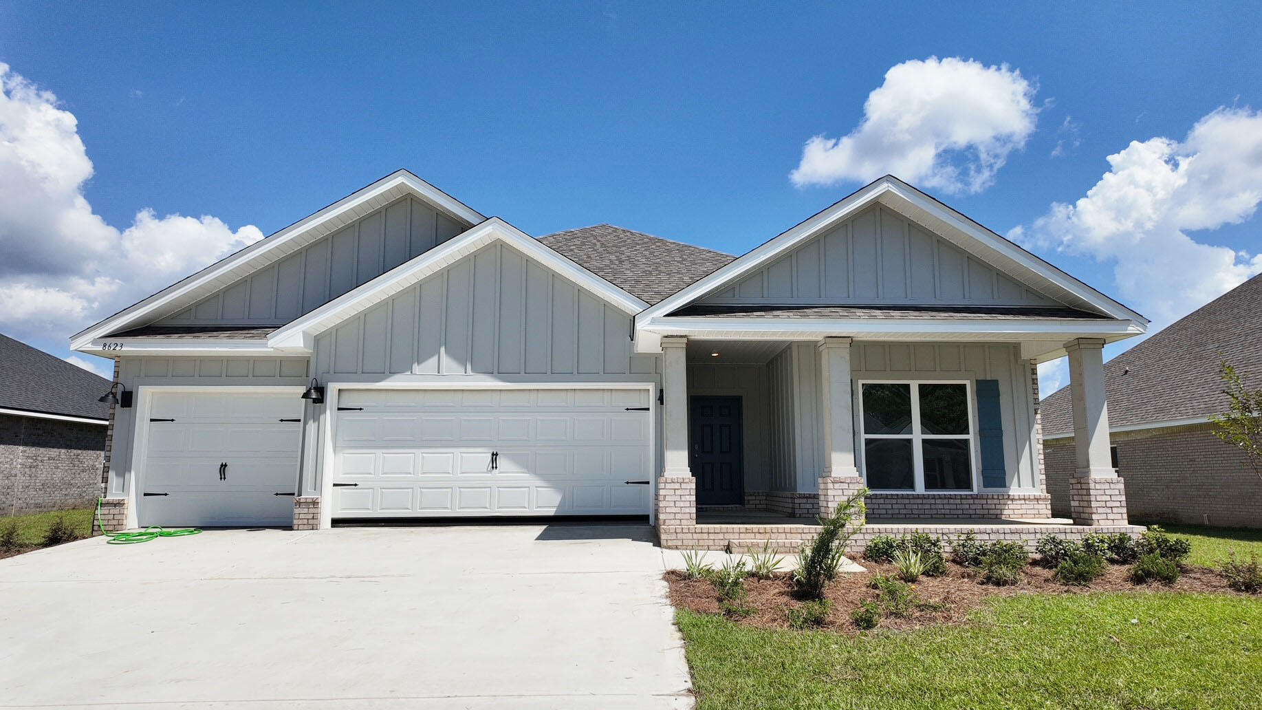 Builder will pay all Closing Costs, ask us about our current rates!Welcome to Plantation Woods! The Destin plan is an upscale 4 bed, 3 bath home with a '3 car garage'. This one-story well-designed home features a highly desirable open concept plan, with a spacious great room and dining space that flows into the kitchen and breakfast area. Two bedrooms at the front of the home are connected by a full bathroom, while Bedroom one is located on the back of the home for a private slit bedroom floorplan. The fourth bedroom next to the kitchen can serve as an optional den or office, providing extra space for work or for play. This home includes the ''Smart Home'', connect package that provides several convenient Smart Devices you will enjoy. Fabric Hurricane window and door protection.