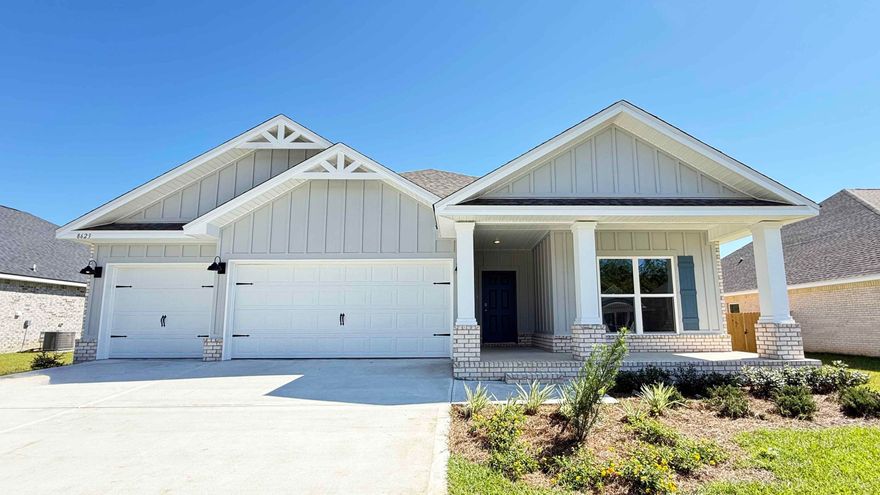 Builder will pay all Closing Costs, ask us about our current rates!Welcome to Plantation Woods! The Destin plan is an upscale 4 bed, 3 bath home with a '3 car garage'. This one-story well-designed home features a highly desirable open concept plan, with a spacious great room and dining space that flows into the kitchen and breakfast area. Two bedrooms at the front of the home are connected by a full bathroom, while Bedroom one is located on the back of the home for a private slit bedroom floorplan. The fourth bedroom next to the kitchen can serve as an optional den or office, providing extra space for work or for play. This home includes the ''Smart Home'', connect package that provides several convenient Smart Devices you will enjoy. Fabric Hurricane window and door protection.