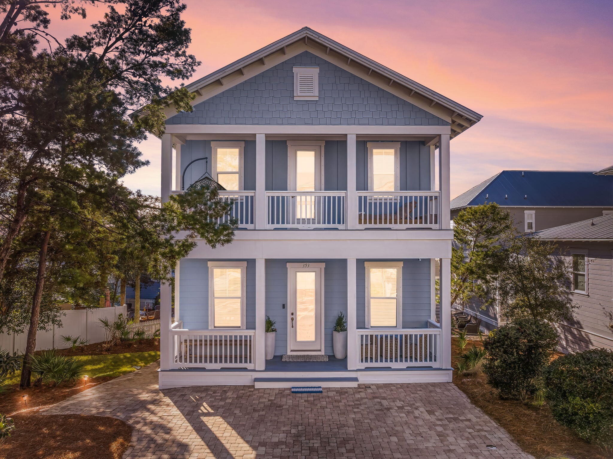 This beautifully maintained coastal cottage is located in Highland Parks, a desirable community in Blue Mountain Beach off Scenic Highway 30A, and is perfectly situated on an oversized lot just steps from the resort-style pool and amenities.The open-concept floor plan is perfect for family gatherings, with a center island kitchen seamlessly connecting to the living and dining areas--ideal for recounting the day's beach adventures. A convenient side entrance off the kitchen leads to a paved outdoor space, complete with a grill and a cozy gathering area surrounded by lush landscaping and trees.Upstairs, the second floor features a laundry room, two guest bedrooms with a shared full bath, and a luxurious primary suite. The primary retreat includes a private balcony overlooking the community. Three inviting porches throughout the home offer peaceful spaces to relax and enjoy the coastal breeze.
The backyard is thoughtfully designed with paved walkways leading to an outdoor shower and grilling area and there's additional storage under the home.
Whether you're seeking a primary residence, vacation retreat, or investment property, this home is a perfect fit. Situated along Scenic Highway 30A and bordered by the unspoiled beauty of Point Washington State Forest, it offers access to hiking and biking trails, as well as quick access to multiple beach access points.
Closer to home, enjoy the pristine community pool with water features, a hot tub, and a social entertainment area. Nearby shops, caf??s, and local amenities complete this quintessential Florida lifestyle.
Don't miss this incredible opportunityschedule your showing today!