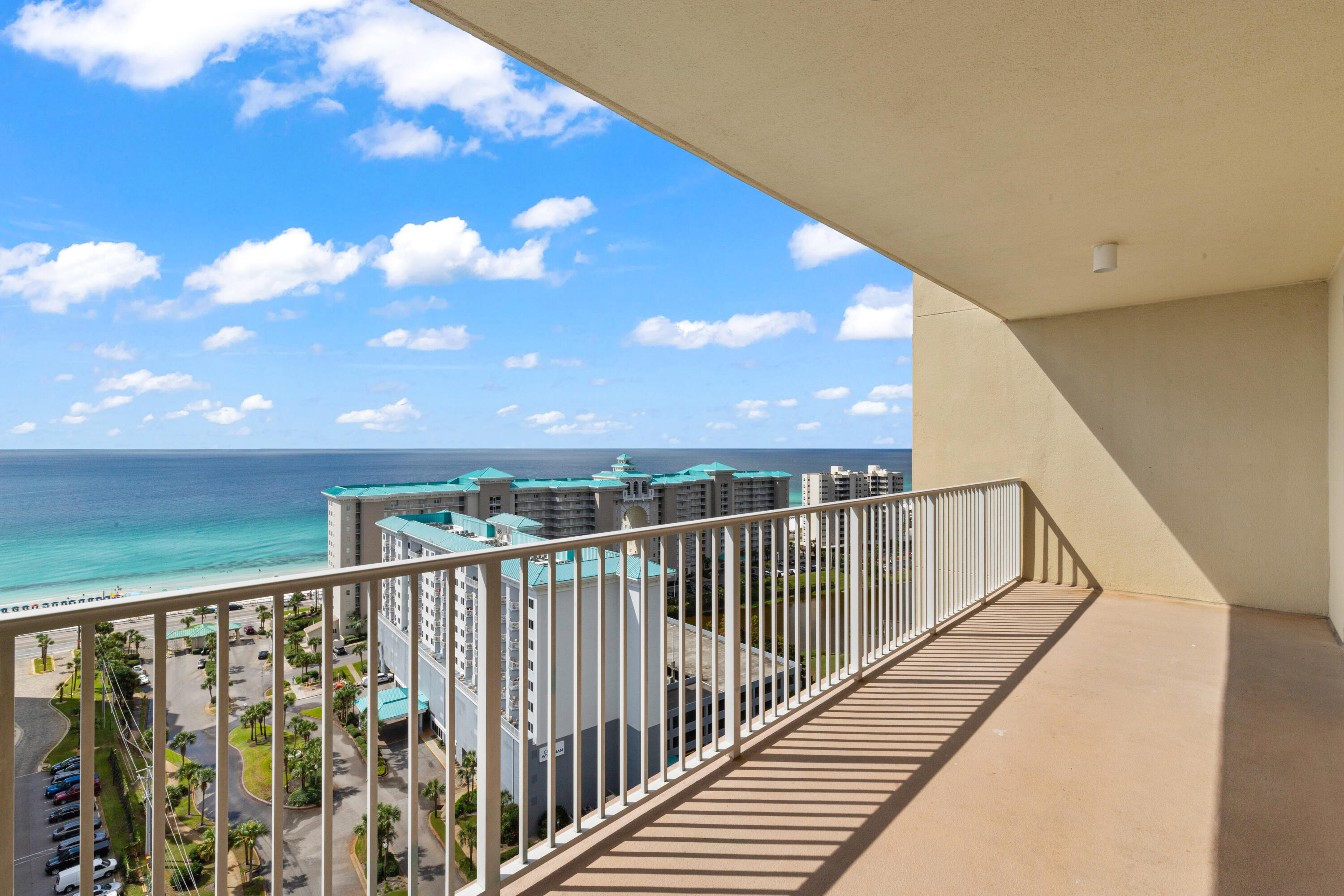 Completely Renovated Gulf View Condo in Ariel Dunes IStep into this stunning fully renovated 2 bedroom 2 bathroom condo located on the 18th floor of Ariel Dunes I at Seascape Resort. From the moment you enter, you'll be captivated by breathtaking beach views, abundant natural light, and a fresh modern design throughout.This condo features white porcelain and quartz tile flooring, smooth ceilings with popcorn removed, and fresh paint in a bright airy white palette. The open living area flows seamlessly to a spacious balcony overlooking the Gulf of Mexico, perfect for enjoying sunrises, sunsets, and coastal breezes.The kitchen is a showstopper, boasting upgraded LG stainless steel appliances, quartz countertops, a breakfast nook, stylish backsplash, and a new sink. Just off the entryway is a new LG stackable washer and dryer for added convenience.
Both bathrooms are beautifully updated with quartz countertops, porcelain sinks, custom mirrors, LED lighting, and designer finishes. The primary bathroom features wall-to-wall tile, a walk-in shower, and a separate soaking tub for ultimate relaxation.
The primary bedroom offers its own spectacular Gulf view, creating a serene retreat by the sea.
This unit reflects a clean, modern, coastal aesthetic. It is move-in ready and ideal for a second home, vacation rental, or full-time residence. Ariel Dunes is part of the gated Seascape Resort, offering multiple pools, tennis, golf, and private beach access.