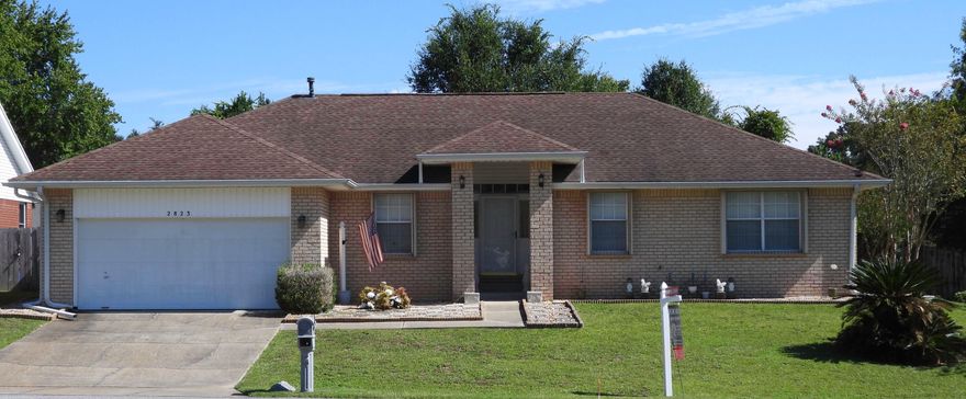 PRICE DROP! Priced to Sell this completely transformed home! New LVP floors throughout! New Roof, Renovated Kitchen, new appliances, new lighting and ceiling fixtures,  new water heater, hurricane shutters, ,prelisting home inspection paid for and all updates done by the seller!  Open floor plan, spacious Masterbedroom includes home office and 2 large walk in closets, large masterbath with his and her sinks! Tremendous, gorgeous backyard, with privacy fence, oversized corner lot.  Green house & large utility shed included as is. Huge play area for children & fur babies! Located in South Crestview. Eglin AFB, Duke,Hulbert is a quick drive away. Minutes from A+ schools. Get ready to fall in love and pop the champagne! SCHEDULE A TOUR TODAY. Bring All Offers. Military family has moved and has done so many special steps to ensure the new
owner loves this home as much as they have for years.
Pre Listing Inspection Report available and paid for by seller. Results of inspection highlight
what an incredible home this is and that the military family/seller has cared for the property well!
New floors throughout entire home. Brand new roof,new lighting & ceiling fans in every room. 
Home is light and bright and so welcoming.
Installed Hurricane Shutters, new Gas Water heater, Green House & Shed included 'As Is'. 
Perfect for family with kids. Bus stop is at the corner of property location. Great investment home to help support 
military families in search of wonderful housing options. SUPRA onsite. 
CALL FOR A SHOWING TODAY. Your buyers will fall in love with this home just in time to
start the new year right!