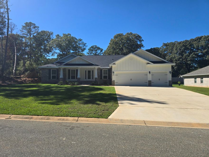 Builder Incentive $20K Your Way & the choice of REFRIGERATOR or BLINDS (certain restrictions apply). Expected Completion October 15, 2025 *Split Bedroom Plan, 3-CAR GARAGE,*10-Ft Ceilings in Main Areas *Click'n'Lock Laminate Wood Plank in All Living Areas *Tile Floor & Granite Countertops in All Baths *Kitchen features Granite Countertops, Large Island & Stainless Steel Appliances *Main Bath: Signature Zero-Entry All-Tile Walk-in Shower w/2 Shower Heads, Separate Soaking Tub, Double Vanity & 2 Walk-in Closets *Ceiling Fans in Main Areas & All Bedrooms *Covered Rear Lanai *Irrigation System *Builder Warranty & Structural Warranty *2x6 Exterior Construction