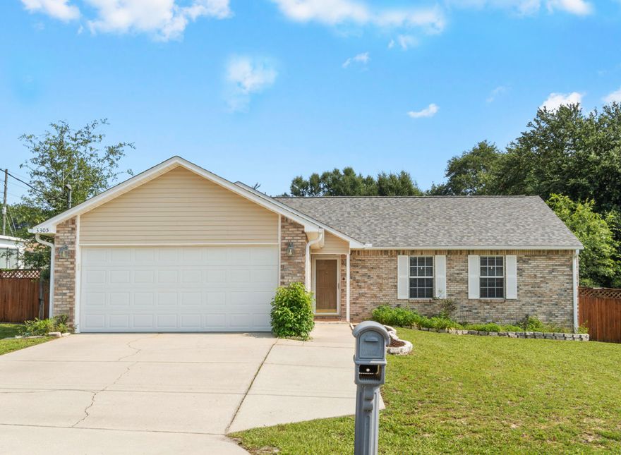 Welcome to 3305 Skywagon! This one story ranch home includes a private fully fenced backyard, spacious covered patio, 2 car garage, extended driveway, and NO HOA!  You'll enjoy the open floor plan with tile flooring through out the entire home.  The living room has a tray ceiling and you'll find ceiling fans through out, a breakfast bar, and a pantry.  The primary suite includes private bath, a vaulted ceiling and a walk in closet.   Don't miss this opportunity. 2022 Water Heater, 2020 Roof.