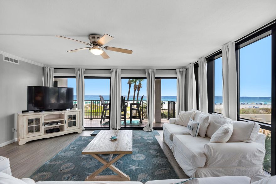 Fantastic new listing at Emerald Towers! This 3BR West End corner unit is an income-producing machine, generating $113,344 in rental income for 2023 and $65,844 through July 2024! Completely renovated and in pristine condition, it's turn-key--everything you see stays. The unit features hardy, low-maintenance tile flooring that looks like wood, perfect for beach living. Panoramic gulf views from the floor-to-ceiling windows span the living room, kitchen, and master bedroom. Enjoy private beach access exclusive to Emerald Towers residents, along with amenities like a pool, whirlpool, and gated community. This luxurious unit is the ideal vacation rental investment!