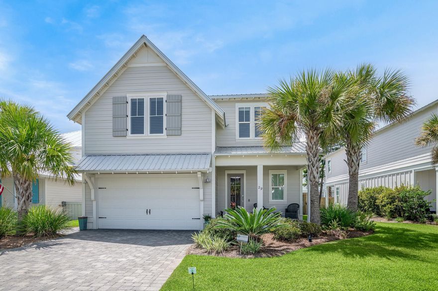 See video in link.  Welcome to 29 Ruth St.! Custom built in 2019, this immaculately maintained and fully furnished beach home is a must see! 29 Ruth St. offers a large open floor plan consisting of 4 large bedrooms, a bunk room, bonus room, 4 full baths with a screened in porch and large swim spa/jacuzzi.  Frangista Beach Community offers a community pool & spa and is conveniently located in walking distance to your deeded beach access-Hollywood Beach.Home features include: Bosch appliances, quartz counters, large kitchen island, gas cook-top, tankless water heater, screened patio & open outdoor living space w/ large swim spa/hot tub, Sonos surround sound, plantation shutters, ''Silver Series American Standard HVAC units and 2 car garage w/ built in storage.