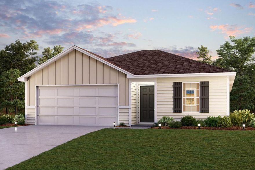 Prepare to be impressed by this DELIGHTFUL New home in the Cross Creek Freeport Community! The desirable Carlisle Plan features an open living room that flows into a well-appointed kitchen. The Kitchen features gorgeous cabinets, granite countertops, and Stainless-Steel Steel Appliances (Refrigerator, Range with Microwave, and Dishwasher). The primary suite has a private bath with dual vanity sinks and a roomy walk-in closet. This desirable plan also comes complete with a 2-car garage.