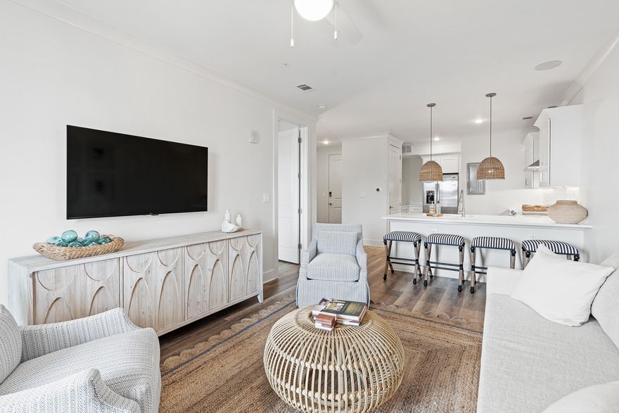 Immediate Occupancy! Introducing Pinewood 30A, a brand new South Walton community, offering the perfect combination of luxury and convenience. Tucked away amongst the beautiful Point Washington State Forest and just a short bike ride to white sand beaches, this unfurnished 1 bedroom, 1 bathroom preserve facing condominium is the ultimate getaway into the 30A lifestyle. Luxury features include quartz countertops, stainless GE energy star appliances, luxury vinyl + tile flooring, large walk-in closets with custom wood shelving, 9' ceilings, 8' solid core doors, a private screened covered porch + more!