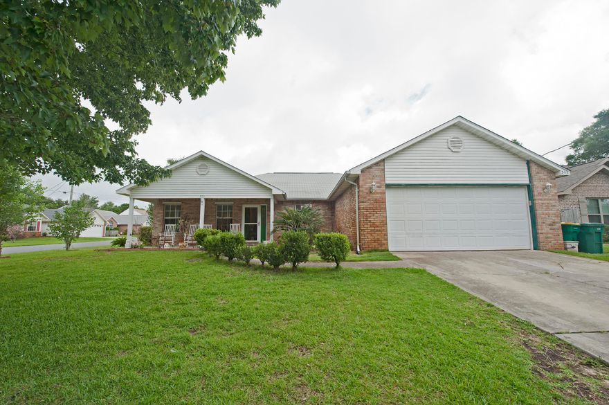 Fresh paint,new interior doors, hinges, and handles 2017. HVAC 2012, stainless steel appliances 2013, new toilets 2014. NEW ROOF WITH ACCEPTED OFFER! Corner lot in a small community about a mile west of Hurlburt Field. This home features a large living room with vaulted ceilings and wood-burning fireplace. The kitchen is perfect for entertaining and is highlighted with a beautiful tile back splash. The large master bedroom easily has room for your king sized bed and features tray ceiling. French doors lead to the enclosed back porch and is ideal for morning coffee. Whether you want to shop in Destin or have dinner in Pensacola this is the perfect location! Just minutes from the stunning beaches of Navarre, Eglin AFB, and Hurlburt Field.
