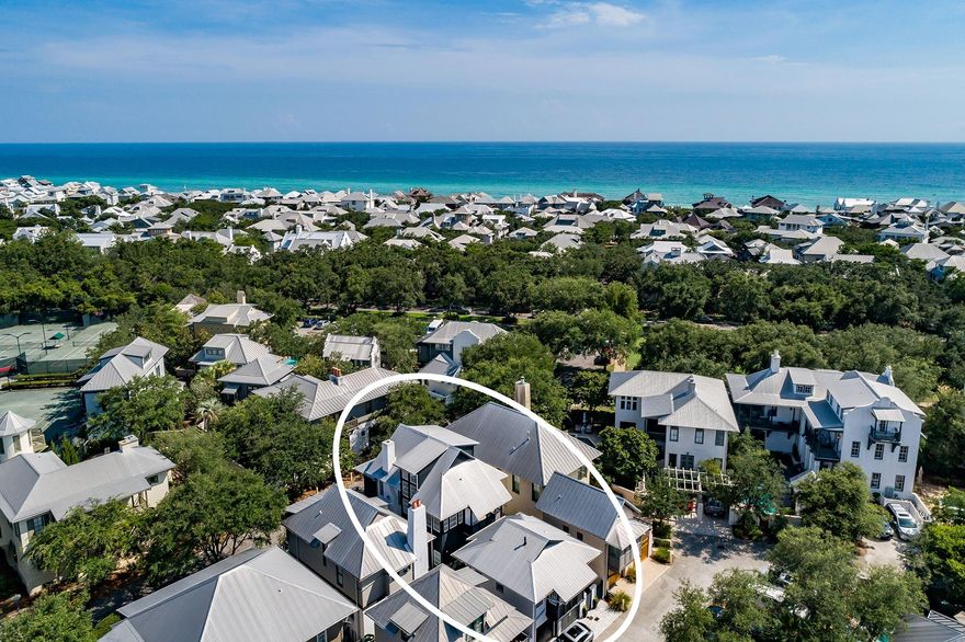 This sleek modern Rosemary Beach residence boasts exquisite interiors paired with an innovative floor plan to give this home an inviting space to live your best life at the beach.  The property is in impeccable condition, as it has never been rented.  This home is all block and stuccoed construction with Pella storm grade windows that allow an abundance of natural light to fill the house.  Designed with an easy flow from room to room, this home also features designer and high-end finishes throughout.  The first floor houses the open concept living and dining area with fireplace and built in seating, along with the gourmet kitchen featuring Quartz countertops and custom backsplash.  From the kitchen, step out into the