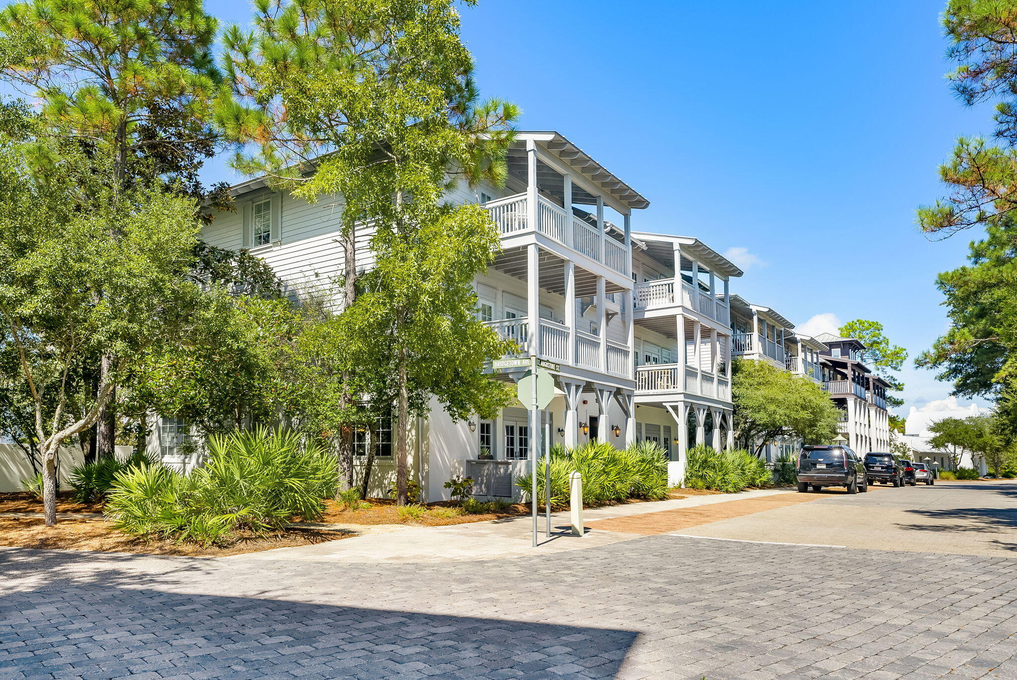 Welcome to 15F at The Flats in Rosemary Beach - a beautifully updated 3rd-floor condo offering timeless coastal charm and comfort. Overlooking scenic St. Augustine Green, this residence features a spacious open living and dining area that opens to a private balcony. The fully renovated kitchen includes Thor stainless steel appliances and custom cabinetry. The Primary Suite was recently tastefully updated and offers a king bed, walk-in closet, and ensuite bath with a walk-in shower and soaking tub. A second guest suite features a custom bunk system with queen beds above and below. Offered fully furnished with a small list of exclusions. Just a short walk to the Rosemary Beach Owners' Pool, Club Room, and Amphitheater. Residents enjoy access to four community pools, a fitness center, tennis courts, a racquet club, private beach access, and some of 30A's finest shopping, dining, and events - all within walking distance. Buyer to verify all information and dimensions.