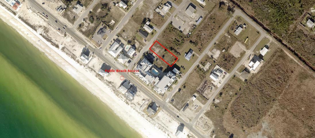 Build your Dream home! 0.344 of an acre 75'x200' across from the beach with public beach access. Possibility to split into 2 lots. There is a 25' platted alley on the north side of the lots that can be used for access. Flood zone X. Utilities at the lot, as old home was demolished after Hurricane Michael. Survey available. Priced well below market value.Additional connecting lot also available for sale at same price. MLS #963494Listing agent has ownership interest in property.