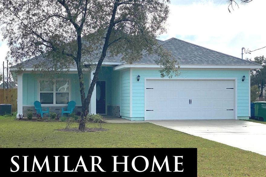 New Constructions Now Available. Home will be complete in April. The perfect size 3 bedroom 2 bath home featuring a wide open design concept, split bedroom & exceptional quality. This home offers scratch resistent/ water resistent laminate wood flooring throughout the main living areas, kitchen & hallways. You will love the double trey ceilings & crown molding detail in the great room. Your kitchen features white shaker cabinets, soft close doors & drawers, a stainless steel appliance package to include a french door refrigerator & granite counter tops. The master suite sits off the back of the house and inlcudes a trey ceiling, a master bath with garden tub, tiled shower, double vanity & walk in closet. Enjoy summer days on your covered patio with ceiling fan & mount