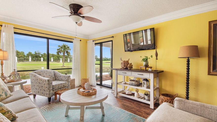 Enjoy true resort amenities with golf, tennis, pickle ball, heated pools, beach access that no other resort features in Panama City Beach. Beautiful FULLY renovated golf villa with all stainless appliances, etc. You don't want to miss this one for a turnkey condominium that needs nothing to be your special place, either vacation rental or personal enjoyment. Rental income estimates are $30-40K.