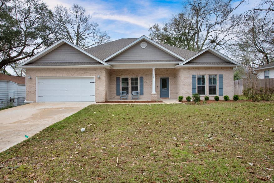 You must see this beautiful craftsman style home right in the heart of Valparaiso which is located just 4 minutes away from the Eglin AFB gate. Being just 3 years old, this incredible home offers pease of mind by still maintaining that new-home feel. This home has LVP throughout, crown molding, quartz countertops, and beautiful artistic finishes to the kitchen area. There is a separate formal dining space and walk-in pantry just to the left of the kitchen as well. The owner's suite features plenty of closet space and an oversized bathroom that has a wide double-vanity countertop and a big walk-in tile shower. Schedule your showing fast before this beauty is gone!