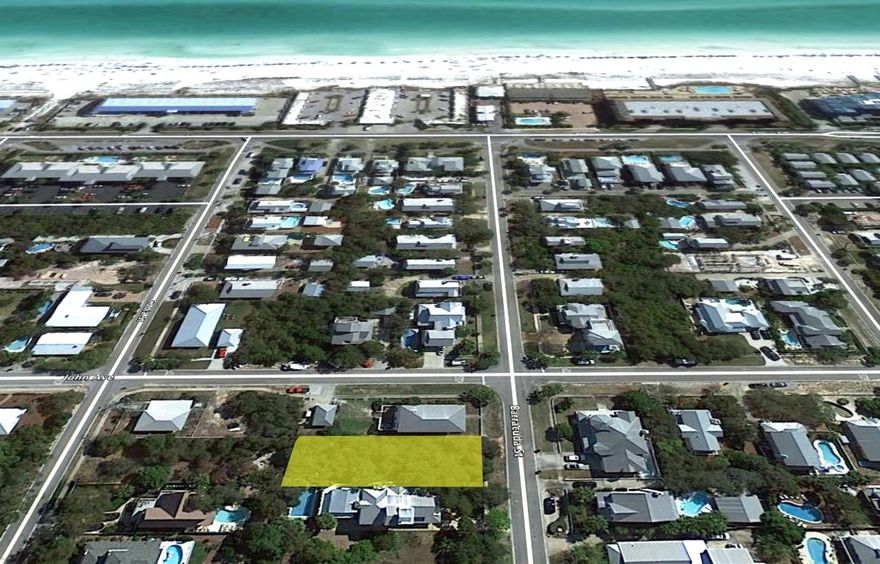 This large Crystal Beach lot is in an ideal location just a block from Scenic 98 and the white sandy beaches of Destin! This parcel is perfect for a primary residence, second home getaway, or even a custom investment rental property. As you can see from the photos and renderings, this property truly has the potential to impress! Crystal Beach evokes classic Old Florida charm with it's cottages and streets lined with white picket fences. This lot is steps away from the Barracuda Street beach access point, tons of shopping, restaurants, movies, and all that Destin has to offer. Crystal Beach is one of the most sought after areas for vacationing with families returning year after year.