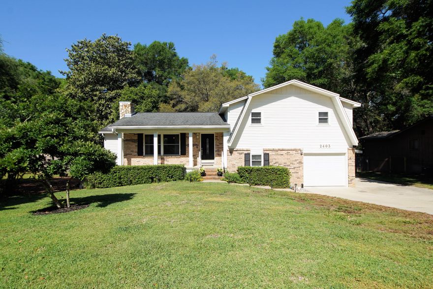 Don't let the age of this amazing Rocky Bayou home fool you....it has been updated and renovated from top to bottom!! Located on a very private .45-acre lot bordering a 5-acre property owned by the city, this home is the definition of 'move in ready'! This unique split-level plan has multiple living areas that can accommodate multi-generational living especially if the lower level is used as another bedroom suite. When you enter the home through the welcoming front porch you will find yourself in the roomy living room that is open to the beautiful kitchen updated in 2010. The kitchen features an abundance of cabinets, quartz counters and stainless appliances. Just off the kitchen is the large utility room that makes a great 'mud room' because it has a door leading to the back yard. Down