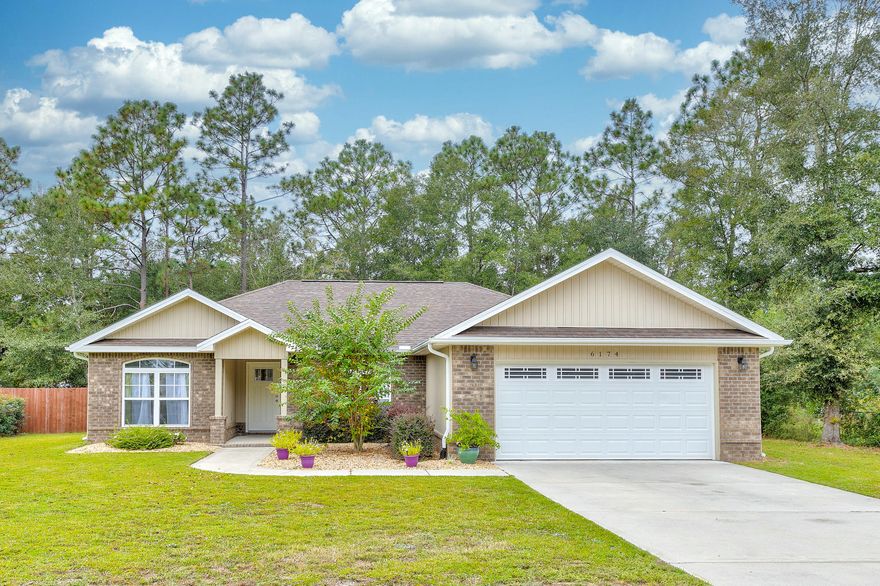 Great for entertaining, this is the 4 bedroom home you have been searching for! The main living area of the home is open and bright with a large kitchen peninsula and a split floorpan design. In the master you find a large en-suite bathroom with a separate tub and shower, plus a double vanity. All bedrooms are carpeted while the main living space has LVP. Indoor laundry with added shelving for storage. Fully fenced yard that backs to the neighbors wooded property. Don't miss this one! Please consider this property for your next home.