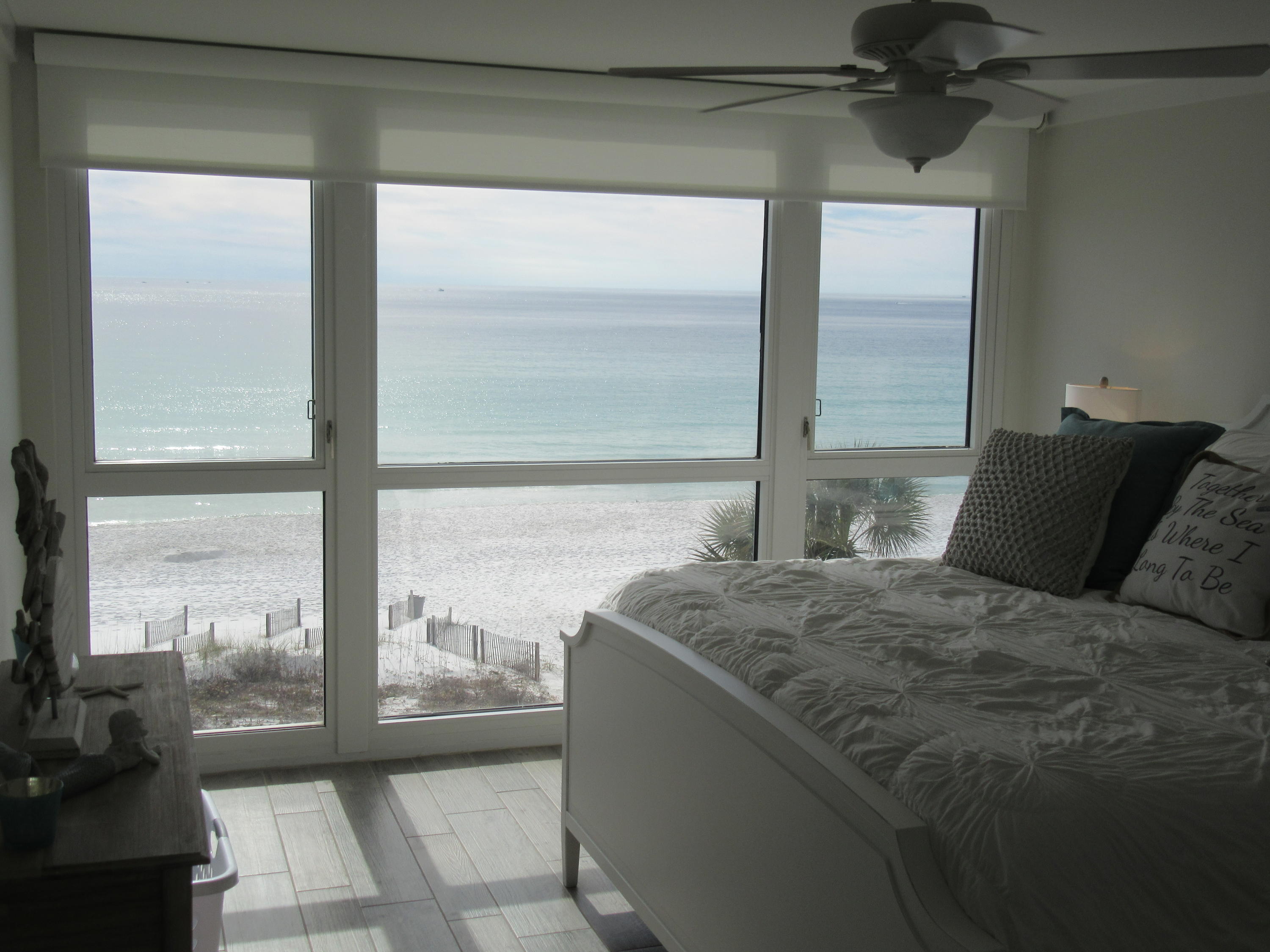 GULF FRONT! TOTAL RENOVATION!Furnished with crate & barrell. Wake up with spectacular views of the Gulf of Mexico.VERY nicely designer decorated! Over $114k in upgrades/remodel. In this meticulous upgraded retreat include new a/c system & New appliances. A MUST SEE. This is a non-rental complex.