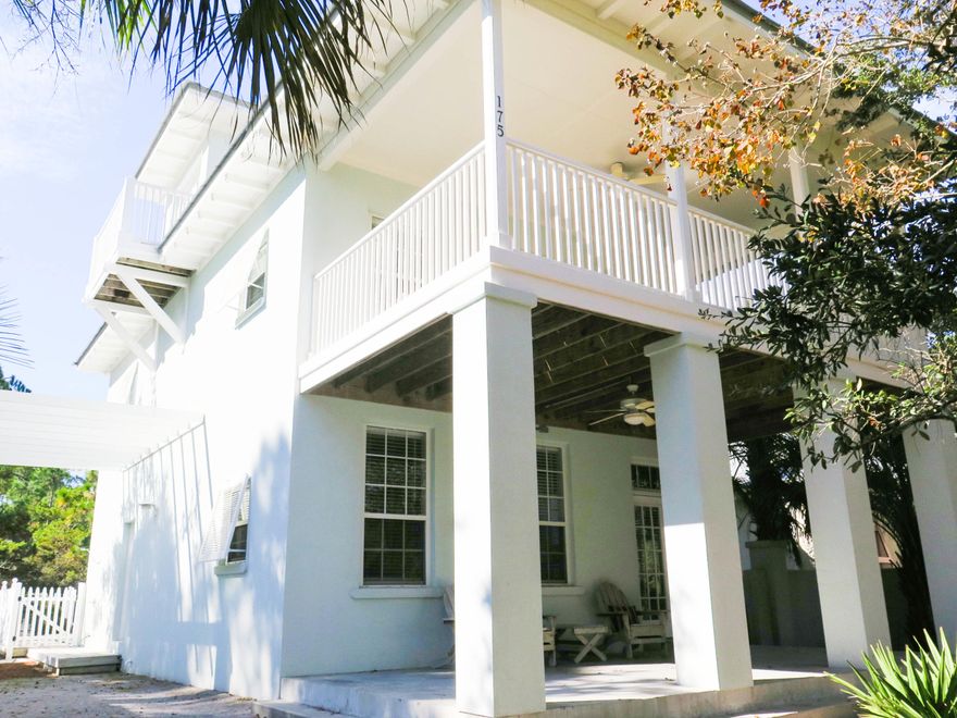 Built with Fortified CMU Construction-'' Driftwood'' is located away from the hustle and bustle of 30A in the Gulf Shore Manor neighborhood. With a short distance to the beach and only one mile to Seaside this beach retreat has been a repeat family favorite. Soak up the sun by the 20x10 backyard pool or enjoy 640 sq feet of covered porches for shaded outdoor living and dining. Driftwood is rental ready and sleeps 8-10. The filled solid block construction represents lower maintenance, strength and higher resistance to coastal weather events. The new neighborhood sidewalk brings you right to the beach access on South San Juan.***Buyer is responsible for personally verifying details about this property. Any information contained in this listing is believed to be accurate but is not guaranteed