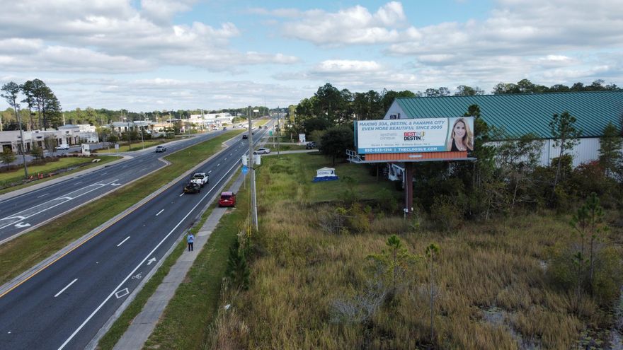 US HWY 98 W 5.33+/- acres in the heart of Santa Rosa Beach. The site is the ideal location for a commercial development with its prime location on the commercial artery US Highway 98 and Co Hwy 393. Just 3 miles east of Walmart and 4.5 Miles from the Sacred Heart Hospital, Publix, and the Grand Boulevard shopping center.  The parcel is zoned VMU and allowed uses within the commercial land district include general commercial uses, public uses, civic uses, entertainment and recreation, VMU limited lodging, and residential (12 units/Acre) 
Public Water, Sewer and Electrical Service are available in the vicinity of the site. Wetlands study is available upon request. Approximately 90%+- of the northern portion of the site is comprised of designated wetland areas and will need to be mitigated properly through DEP and Army core of engineers in your development order. There is a On site Lamar Billboard which brings in $6,000 yearly income.