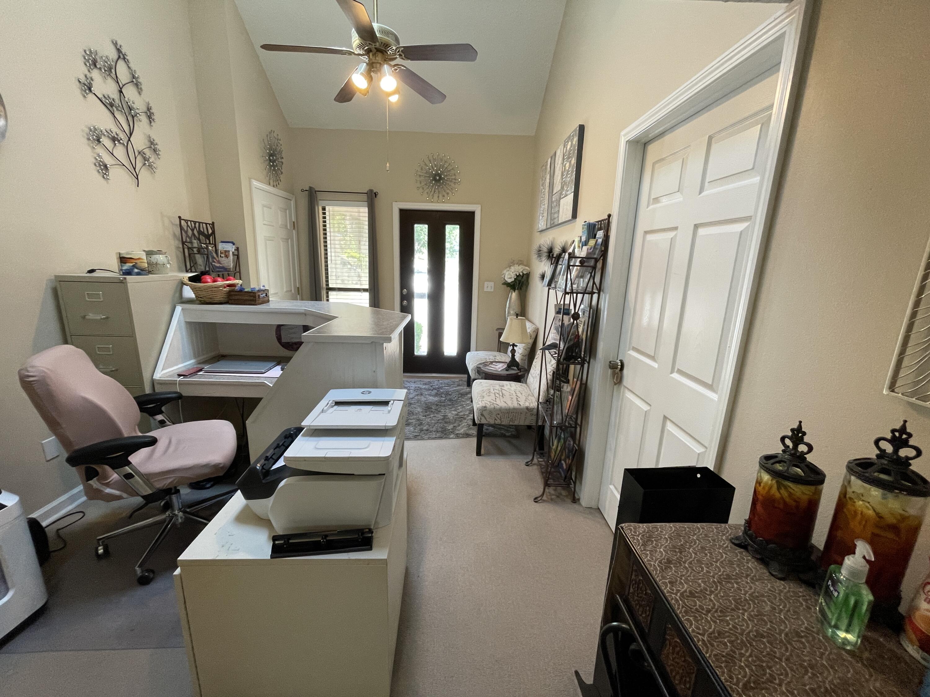 This office is located in a weel maintained office park with easy access to Hurlburt A.F.B., Navarre, Fort Walton and Destin. The office is improved with a reception area, three individual offices and a bathroom.