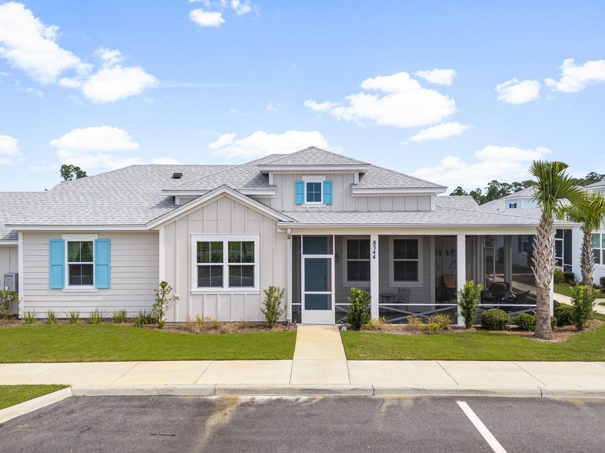 **Dreamsicle Cottage in Latitude Margaritaville Watersound** *Phase 5 - Just 7 Minutes from Town Center* Welcome to your dream retreat at Latitude Margaritaville Watersound, where life is a celebration and every day feels like a vacation! Nestled in the vibrant Phase 5 of this premier 55+ community, Dreamsicle Cottage offers the ideal blend of comfort, style, and convenience. **Key Features:** - **Prime Location**: Enjoy the best of both worlds with a street-facing home just 7 minutes from the bustling Town Center. Easily access shopping, dining, and entertainment while still enjoying the peace and tranquility of your own slice of paradise. - **Outdoor Oasis**: Sip your morning coffee as the sun rises and unwind with a glass of wine as the sun sets on your expansive screened and epoxy porch. This private outdoor space invites you to soak in the fresh air while being surrounded by the natural beauty of the community. - **Modern Convenience**: Step inside and be greeted by a warm, inviting atmosphere devoid of carpet, making maintenance a breeze. A custom built-in Bookshelf just off the kitchen adds cottage charm for all your reading and decor.  The elegant laminate flooring not only enhances the home's aesthetic but also ensures durability, perfect for an active lifestyle. - **Chef's Paradise**: The heart of the home features stunning granite countertops paired with custom island-style cabinetry, perfect for cooking enthusiasts and entertainers alike. The thoughtful addition of custom pull-out drawers in EVERY lower cabinet ensures everything is organized and easily accessible. **Primary Suite**: If you enjoy organization, the custom built in closet is pure heaven coupled with custom pull out shelves under each cabinet sink that provide easy access to all your beauty items! - **Garage Excellence**: Your garage isn't just a space for your car; it's a polished and functional area with epoxy flooring that adds a touch of sophistication and practicality. **Community Highlights:** Living in Latitude Margaritaville Watersound means embracing a lifestyle filled with opportunities for connection, recreation, and relaxation. Take advantage of the close proximity to the golf cart tunnel, explore scenic walking trails, or gather with neighbors for community events. Engage in various activities designed to enrich your retirement years, all while surrounded by like-minded residents who value fun and fulfillment. **Why You'll Love It Here**: This is more than just a house; it's a lifestyle. Imagine leisurely strolls in the picturesque community, laughter-filled gatherings with friends, and the freedom to live life on your terms. With this Dreamsicle Cottage, you really can have it all! **Don't Miss Out!** This enchanting home is waiting for you to turn the key and start your next adventure. Whether you're ready to downsize or seeking the vibrant lifestyle that comes with a 55+ community, this Dreamsicle Cottage is the perfect place to call home. Schedule your private tour today and experience firsthand all the joy and comfort this property has to offer!