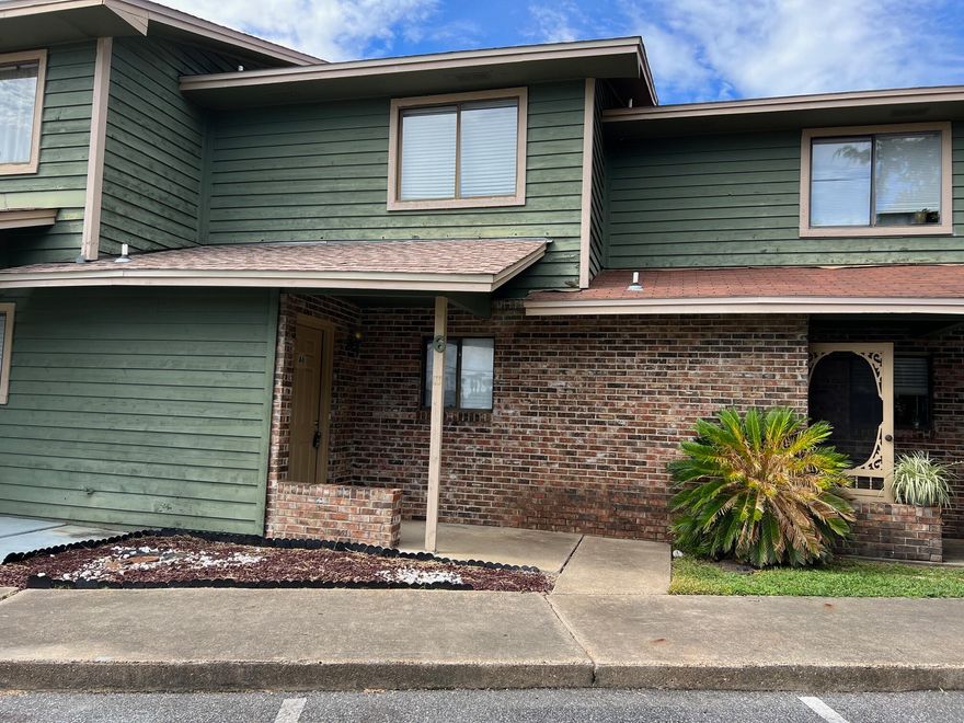 East Fort Walton - Close to BASES!  COMMUNITY POOL and close to Yacht Club!!!!!! Close to Ferry Park and Uptown Station!  Clean and Move-in-Ready!!!! Newer Roof, HVAC and Hot water heater.   Two very large bedrooms upstairs - one with a balcony that overlooks pool.  Wood cabinets, newer stainless appliances, including built in Microwave. Open breakfast bar in Kitchen. Half Bath downstairs for guests.  Large Living Room with Luxury Vinyl Plank floors!  Large storage closet in Living Room.  Two very large bedrooms upstairs - one with a balcony that overlooks pool.  Two storage rooms!  One is downstairs and has the washer/dryer hookups. Washer and Dryer are included but they are not warranted.  The upstairs storage room is