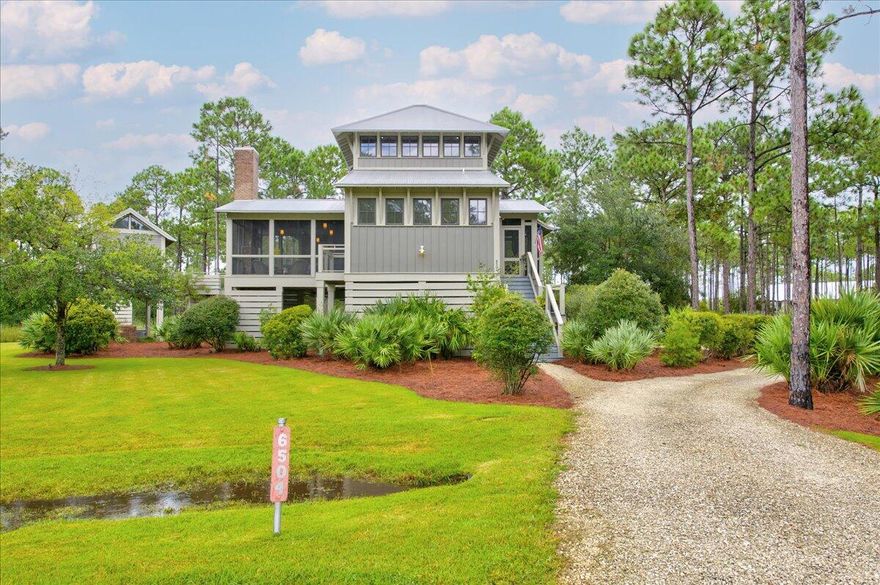 This home has the architectural appeal, charm and keen sense of what makes the Rivercamps lifestyle so special and and unique.Upgrades abound indoors and out in this custom-built home to take full advantage of the coastal setting.The natural setting and location compliment the craftsmanship subtly experienced throughout the many living areas, porches, decks and connected carriage house. Upgrades completed in 2019 include: 3 new air conditioning units, Rinnai tankless hot water heater, New master suite upstairs, new master bath and closet with custom California closet, reclaimed heart pine floors throughout home, Trex boards entire exterior walkways and stairs, landscaped and sodded yard with well for irrigation, new paint on entire exterior of home. 5 mins to airport and 10 mins to  beach The Rivercamps community is a gated St. Joe community with outstanding amenities. The Riverhouse with it's commercial kitchen is great for any gathering. The pool/pavillion area has grills for cooking out and a screened area with two televisions for watching those college football games. The fitness center offers beautiful views of the gulf while getting your work out in. Bicycles, kayaks and paddle boards are available for homeowner's use. Boat ramp with parking is very convenient for getting out on the water and if you really love the outdoors head on over to the campsite for a great time. 