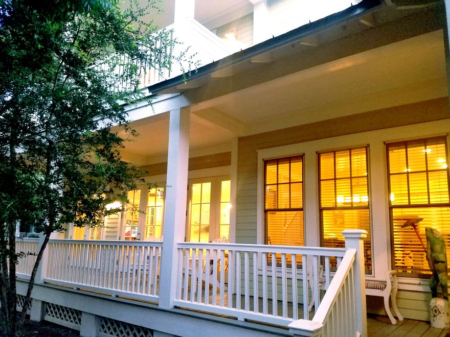 Great value and fabulous location in Phase 1. Home has rear entry and backs up to Seaside. A short stroll and bike ride to Seaside and the Watercolor Town Center and beach. Beautifully furnished 3br/3.5ba home. There is a separate office on the first floor that could easily be converted to a bunk room. Master bedroom is on the first floor. Two guest bedrooms each with private baths and access to upstairs porch. Over sized 2 car garage with extra storage.Home is not currently on a rental program but Would be a great rental property or second home. age, sq footage and room dimensions are approx.