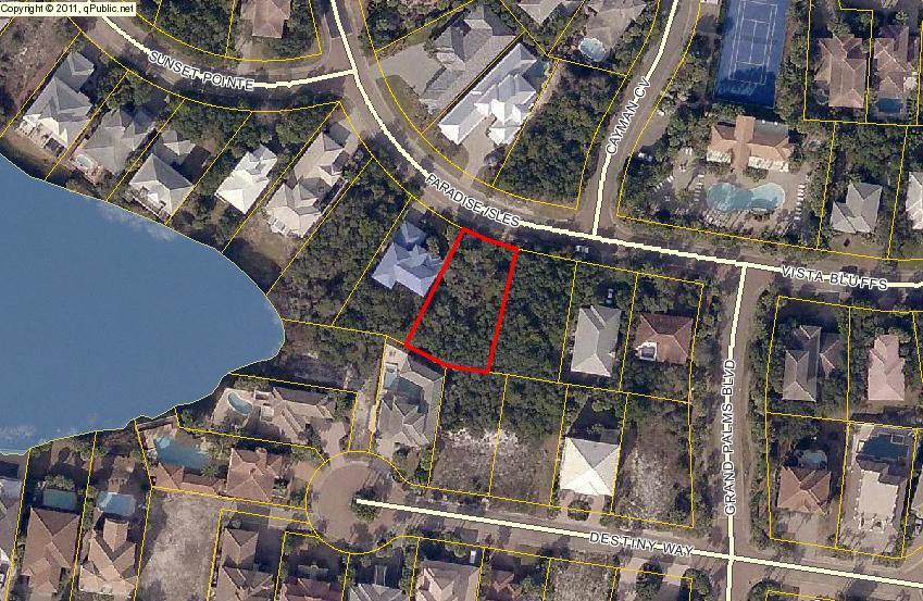 Build your dream house in beautiful Destiny subdivision. Vacant buildable lot with no build out time. Only 2 blocks to the beach in a gated subdivision. Amenities such as pool, hot tub, tennis, fitness facility, showers and luxury owners room just steps away. This is the biggest lot with the best value. Don't wait not many lots close to the front of the subdivision left! Across the street is a public beach with restaurant, showers, beach bar, playground, boardwalk along the beach and tons of beautiful sandy beaches. Perfect for a primary, secondary home or vacation rental.