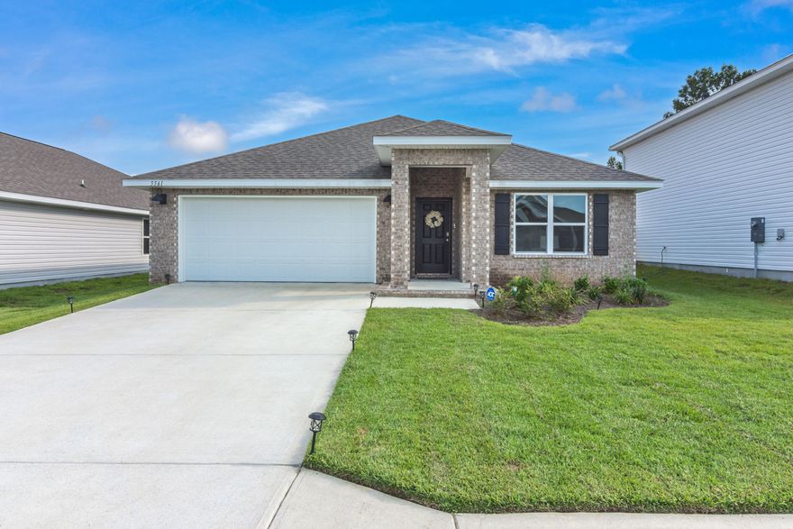 This Beautiful New Construction home is a MUST SEE! The home is completely move in ready! Wonderful open floor plan, that offers large pantry and closets. The home has large level back yard and is already fenced in ready for your kids play area, a pool and or your pets to play! The home has granite counters in the beautiful all white kitchen! The home owner upgraded the entire home to LVP flooring throughout during construction. ALL appliances convey and to include a brand new front load Samsung washer and dryer. The home is equipt with the ADT smart home system and you can control it all from your phone! Home owner upgraded and had all doors and window sensors for added peace of mind! Call today for your showing! Wont be available long!