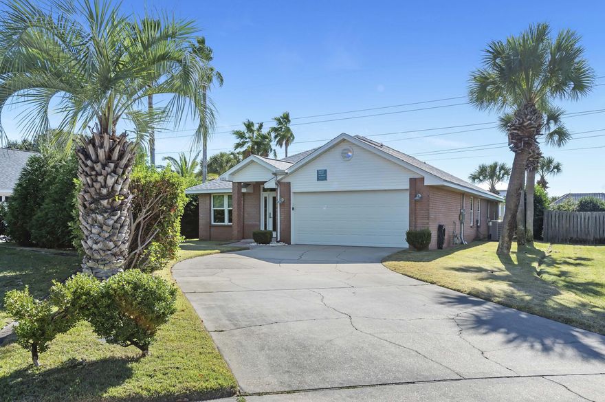 Enjoy the sugar-white sands of the Emerald Coast in your next vacation home or luxury rental , perfect for families or small groups! Freshly remodeled with all the latest and great amenities. This established airbnb makes close to $80,000 in annual gross rental income. **Being sold fully furnished**It is located in the Sunsail community, just four blocks from the beach. Prepare a meal in the gourmet eat-in kitchen with modern appliances, granite countertops, and a big breakfast bar if your guests overflow the kitchen. Head to the dining area just off the kitchen w/ additional seating space. The back patio is an entertainer's dream! Serve your guests drinks quickly with the outdoor wet bar. Relax on the couch while others play corn hole. Sitting outside with two 60-inch outdoor fans in the 14-foot cathedral ceilings is always excellent. If you encounter a summer shower, how about a movie on the overstuffed sectional and wide-screen TV or a BBQ on the covered patio? Two bedrooms are on the front side of the home, with the primary bedroom in the back. The primary bedroom has a king bed with a silver chill mattress to keep you cool on those hot summer days. The walk-in closet leaves plenty of space for your belongings. The primary bathroom has a spa-like two-person walk-in shower with travertine tile, frameless glass doors, and a vanity with double sinks & granite counters. The bunk room features two full-sized mattresses & two twin memory foam beds. A second full bathroom is just across the hallway and features a travertine tile surround with a shower/tub combo.

The queen bedroom is spacious and features a flat-screen TV.

You have full access to the community pool as well! (Opens early April) Discover all Destin offers, including boat rentals, water sports, deep sea fishing charters, sunset cruises, and top-rated attractions like the Big Kahunas Waterpark. Try the Crab Trapp, Pompano Joes, and the Whale's Tail. There are tons of dining options right on the beach. Grab a cup of coffee in the morning. There are plenty of things to do nearby.

**See full list of improvements/features for more information)
