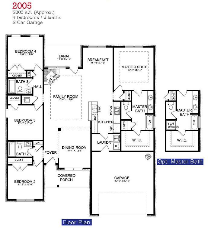 2005 square foot home with 4 bedrooms and 3 full bathrooms. This home is built in one of our most loved neighborhoods. The home is 4 sided brick, fully sodded front and back, and has an irrigation system to keep it nice and green! The master bathroom has double sinks and a large walk in closet. The 3 other bedrooms are located on the other side of the home. Kitchen has our upgraded granite counters with a breakfast nook off of it, also has a formal dining room. This home also has our upgraded coretec pro-plus flooring everywhere but the bedrooms.